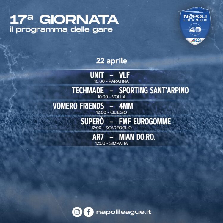 Napoli League 40. Penultima curva verso i playoff