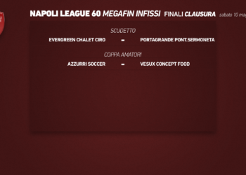 Napoli League 60 Megafin Infissi. Scudetto e Coppa Amatori Clausura: doppia finale alla Schiana